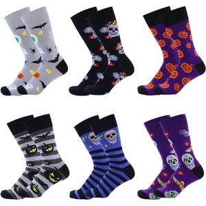 Halloween Socks for Men Women,6 Pairs Fun Novelty Fuzzy Full new in box.